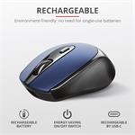 Trust Zaya Rechargeable Wireless Mouse, modrá