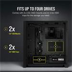 Corsair 4000D Tempered Glass Mid-Tower, černá