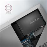 AXAGON RSS-M2B, SATA - M.2 SATA SSD, interní 2.5" ALU box, černý