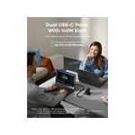 140W sieťová nabíjačka Anker, 3xUSB-C, 1x USB-A, šedá