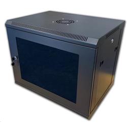 19" nástenná skriňa jednodielna 6U/450 mm čierna