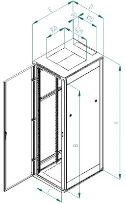 19" racková skriňa 22U/600x600