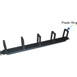 19" vyvazovací panel 1U 5x plastová úchytka