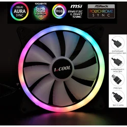 1stCOOL AURA EVO Dual Ring ARGB PWM ventilátor 14cm