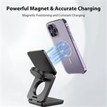 1stCOOL bezdrátová skládací QI nabíječka 3v1, MagSafe, černá, USB-C