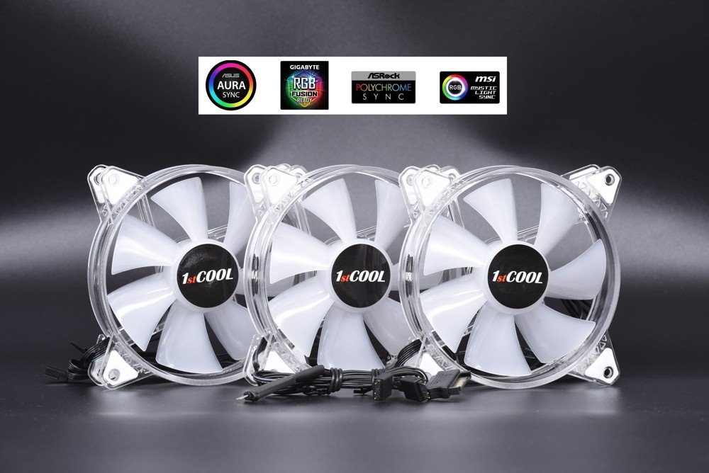 1stCOOL KIT AURA EVO CRYSTAL ARGB 3x CRYSTAL White + Nano řadič