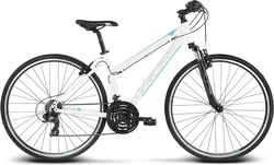 2018 KROSS 28" EVADO 1 dámský vel.17" - white/tyrkys glossy