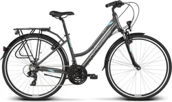 2018 KROSS 28" TRANS 1 dámský vel.17" - graphite/sky blue/white matt