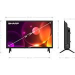 24" Sharp 24FA2E LED TV 100Hz, T2/S/C2 