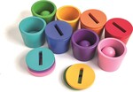 2Kids Toys Duhové kuličky, mince a kalíšky 8 barev