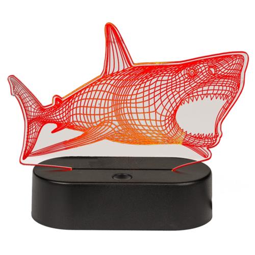 3D žraločia lampa