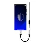 3mk adaptér USB-C/Jack 3,5mm (samice) 0,15m, černo-stříbrná