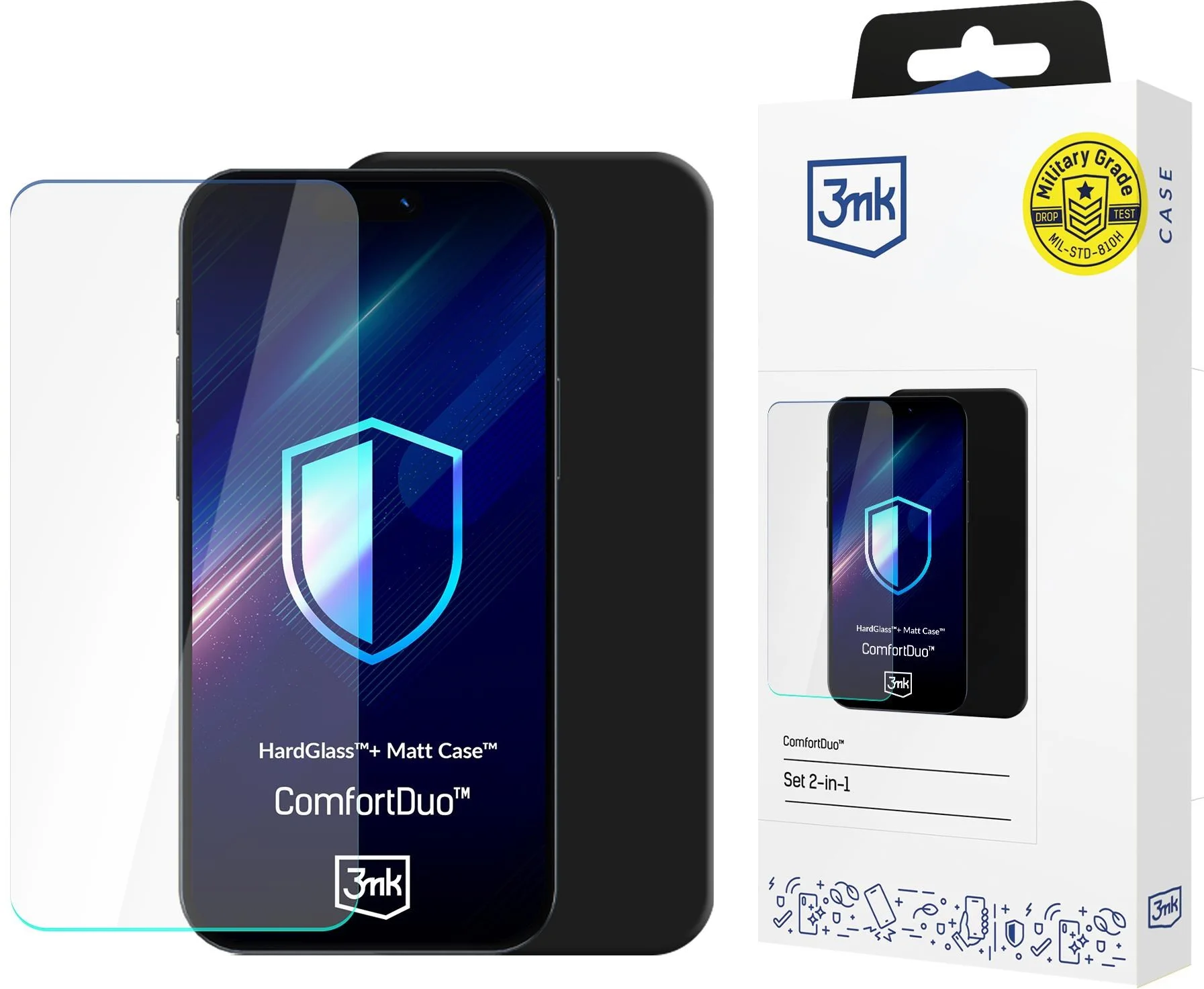 3mk ComfortDuo Matt Black pre Samsung Galaxy A36/A56