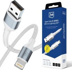 3mk Hyper Cable N-SERIES USB-A/Lightning 1 m, biely