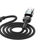 3mk kabel Hyper Cable N-SERIES 6 in 1 C/A to C/Lightning/Micro 1.2m QC 3.0 9V/2A 18W Black