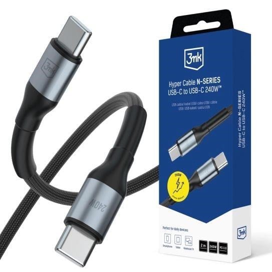 3mk kabel Hyper Cable N-SERIES C to C 2m 48V/5A 240W Black