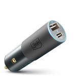 3mk nabíjačka do auta - Hyper nabíjačka do auta 100 W, 1x USB + 1x USB-C (PD)