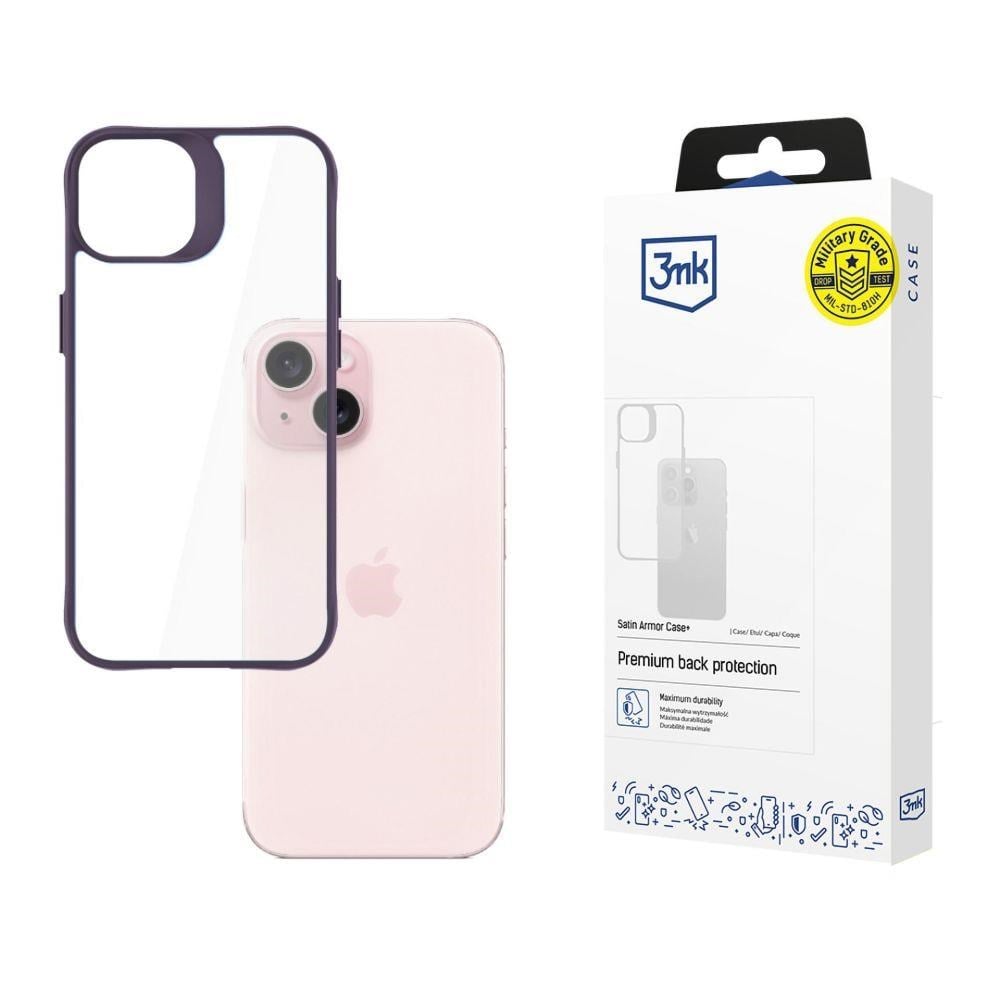 3mk ochranné puzdro Satin Armor Case+ Purple pre Apple iPhone 15