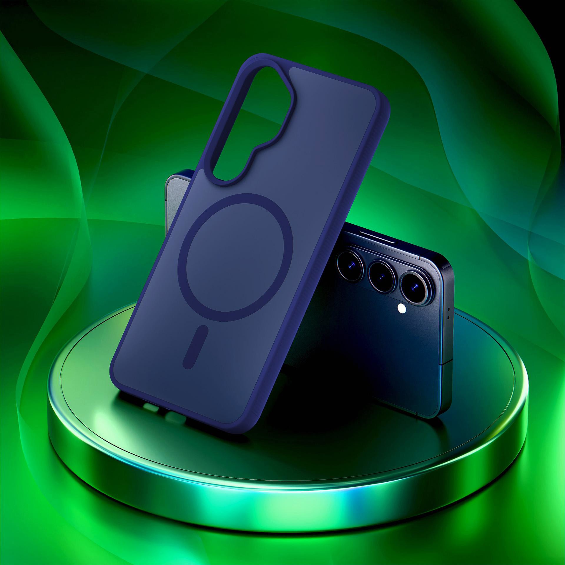 3mk ochranný kryt Smoke MagCase Blue pro Samsung Galaxy S26