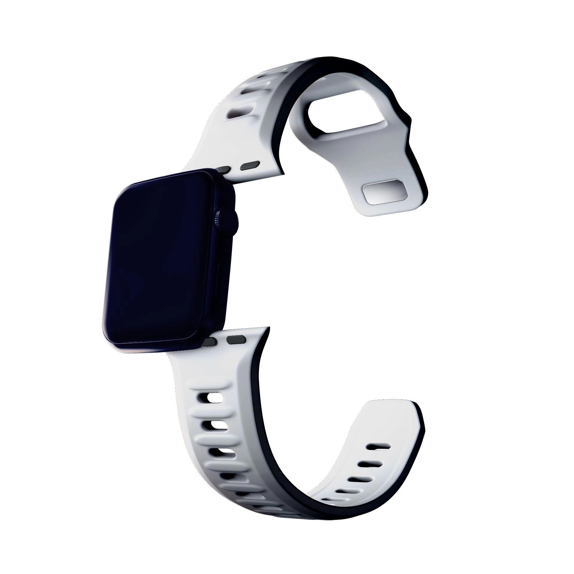 3mk Silikónový remienok pre Apple 38/40/41 mm White