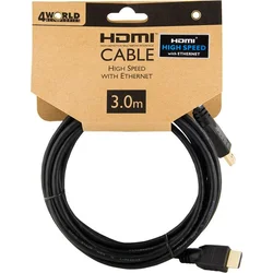 4World kabel HDMI High Speed s Ethernet (v1.4), 3m