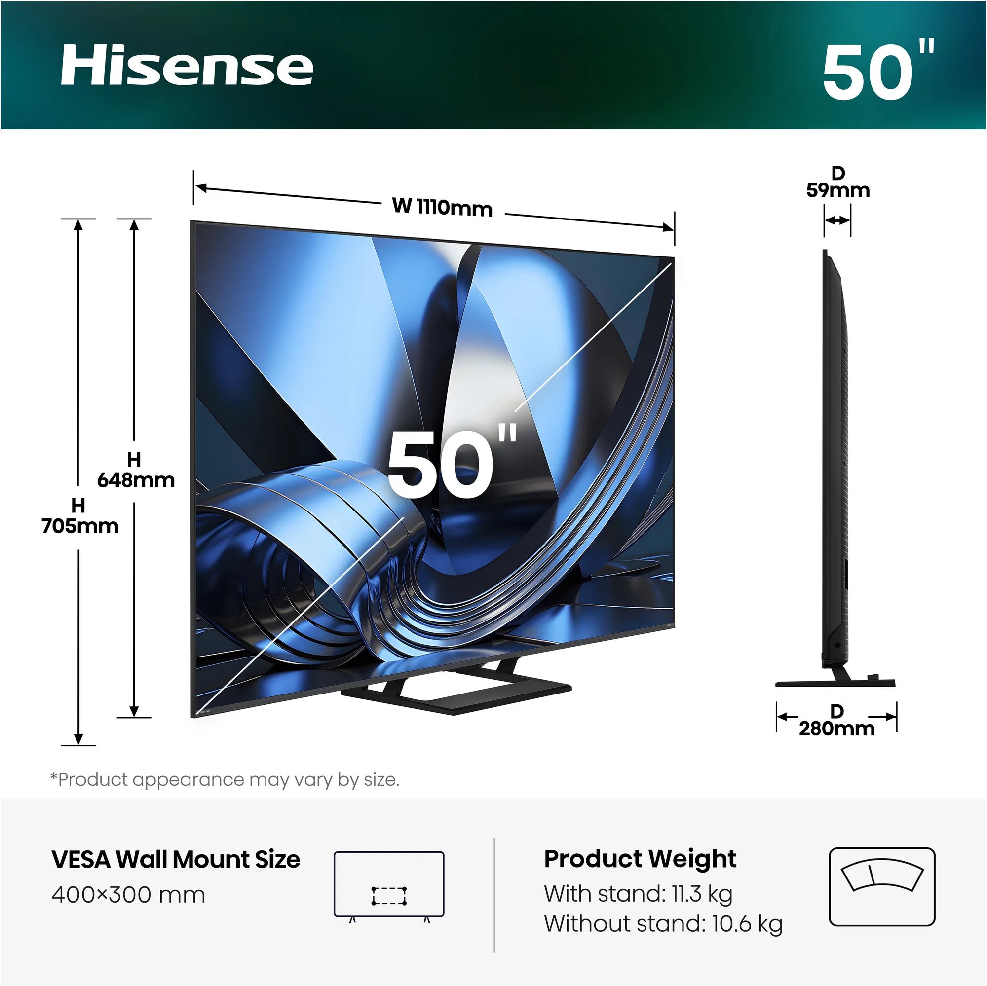 50" HISENSE 50U7SE (2026)