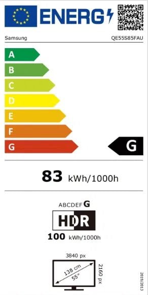 55" SAMSUNG QE55S85F EU (2025)