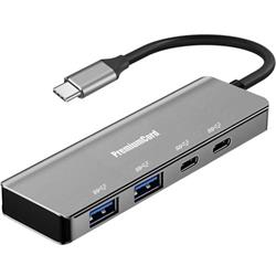 5G SuperSpeed Hub USB-C na 2x USB 3.2 C +2x USB 3.2 A, Aluminum