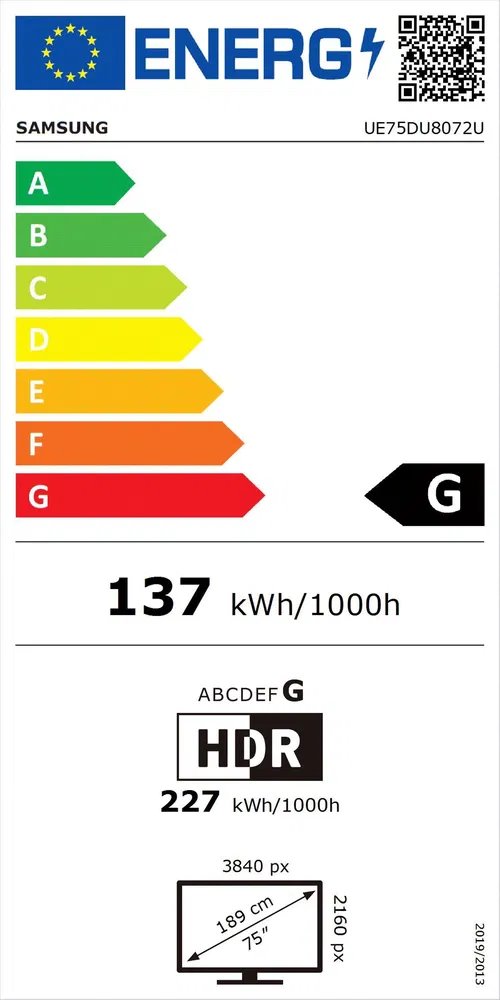75" SAMSUNG UE75DU8072 EU (2024)