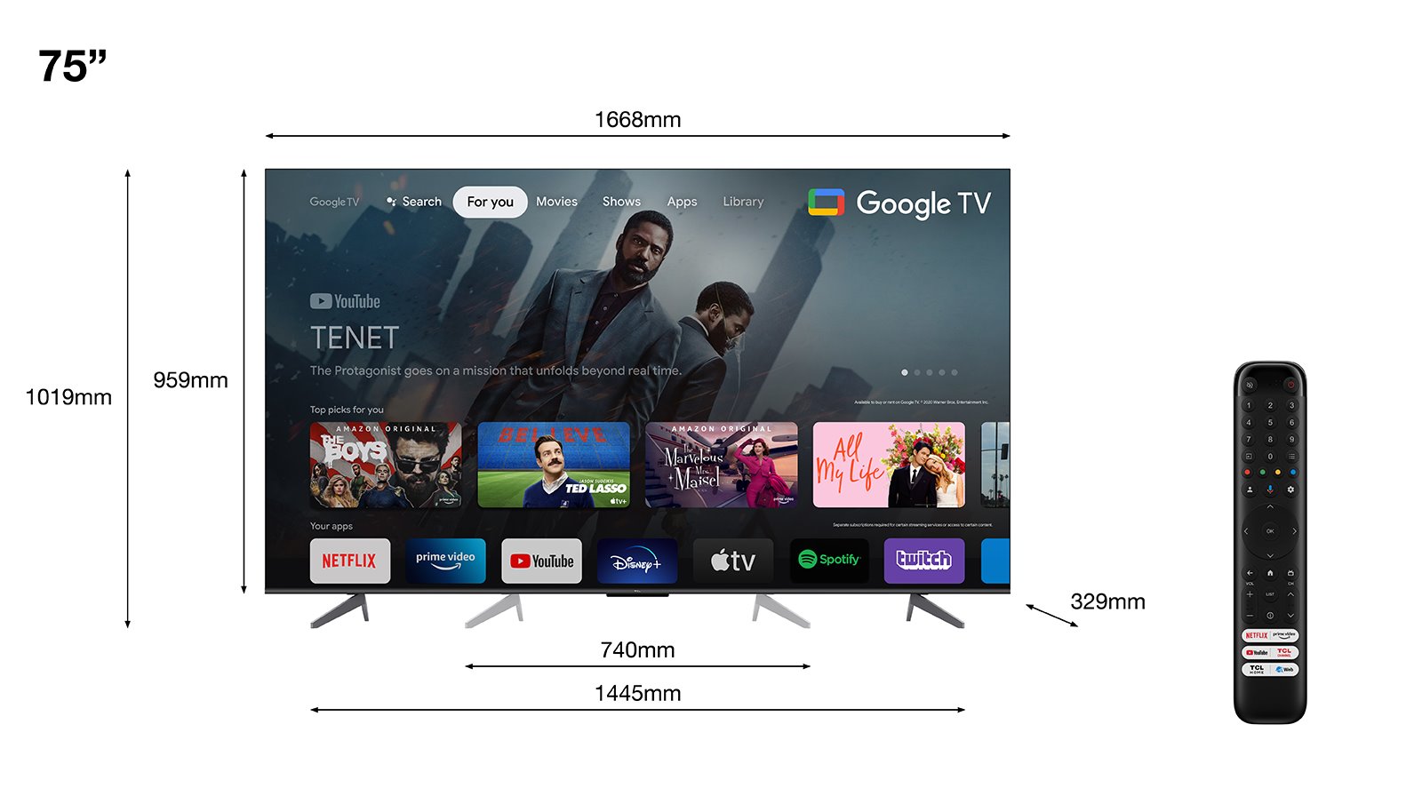 75" TCL 75C645