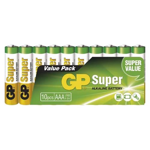GP Super Alkaline baterie 24A LR03 (AAA, mikrotužka) 1,5V 10 kusů