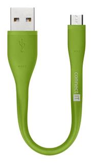 Connect IT Wirez CI-1168 microUSB - USB kabel pro powerbanky, zelený