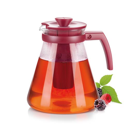 Tescoma Konvice na čaj s vyluhovacím sítkem TEO TONE 1,7 l, červená