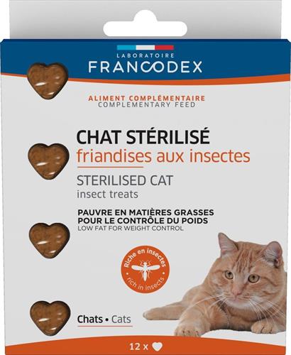 Francodex Protein-Insect ochoutka pro kastrované kočky 12ks