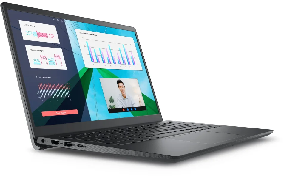 DELL Vostro 14 (3430)/ i3-1305U/ 8GB/ 256GB SSD/ 14" FHD/ Intel UHD/ W11H/ FPR/ černá/ 3Y Basic on-site