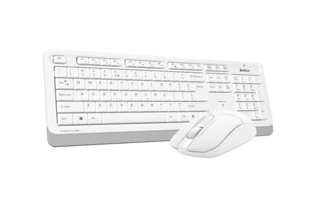 A4tech FG1012, bezdrátový kancelářský set klávesnice s myší, bílá