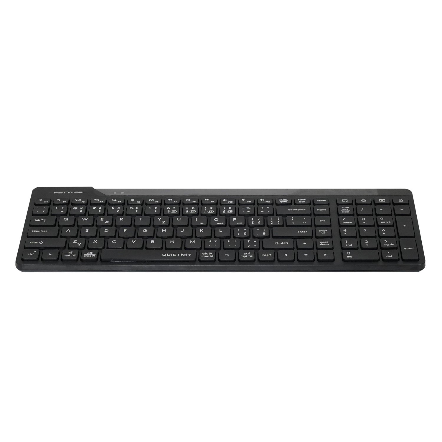 A4tech FStyler FBK23 AS, bezdrátová Dual mode Bluetooth+2,4G klávesnice, CZ, černá