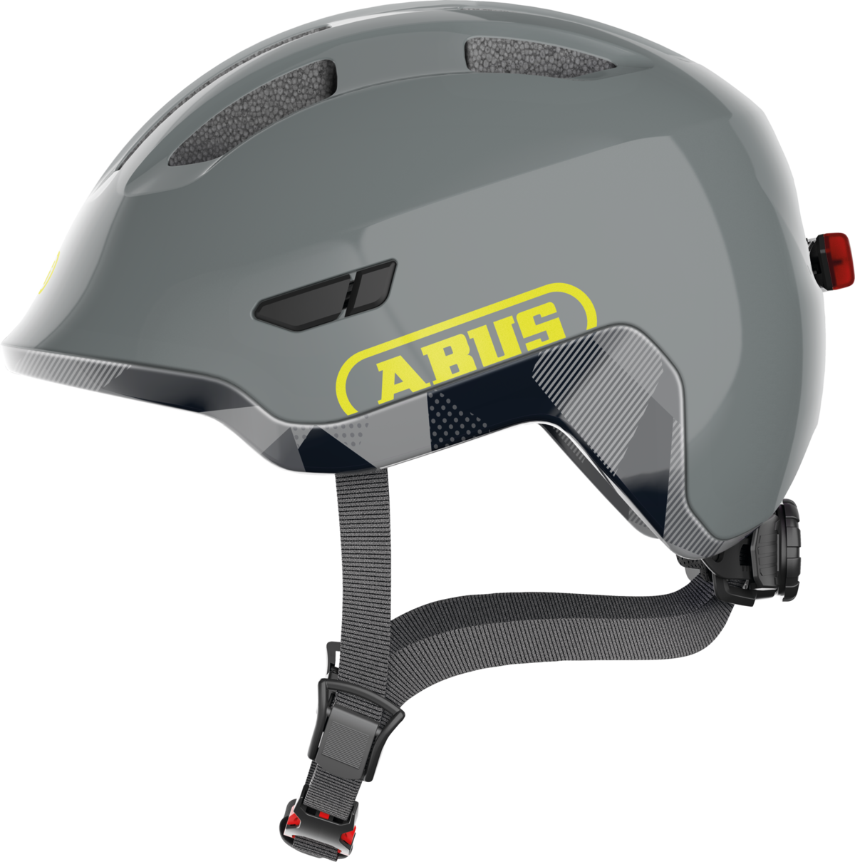 Abus Smiley 3.0 ACE LED shiny grey vel.M (50-55cm)