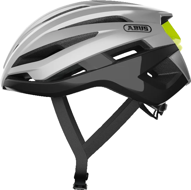 Abus StormChaser lesklá strieborná veľkosť L (59-61)