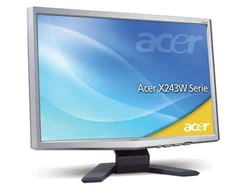 ACER 24''LCD,WIDE, X243Ws, 1920×1200, 3000:1, 400cd/m2, 5MS, Silver, TCO03