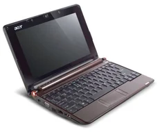 ACER Aspire ONE A110-Bc 8,9" Atom N270/1GB/8+8GB/SD/WL/CAM/CR/XPH/brown
