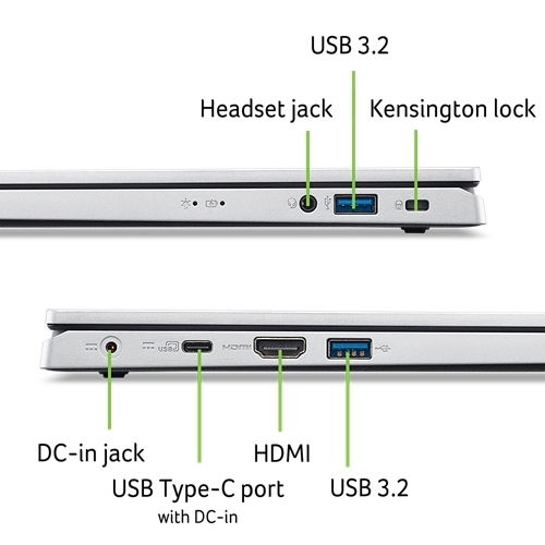 ACER Extensa 15 Pure Silver (EX215-34-39RT) (NX.EHTEC.001)