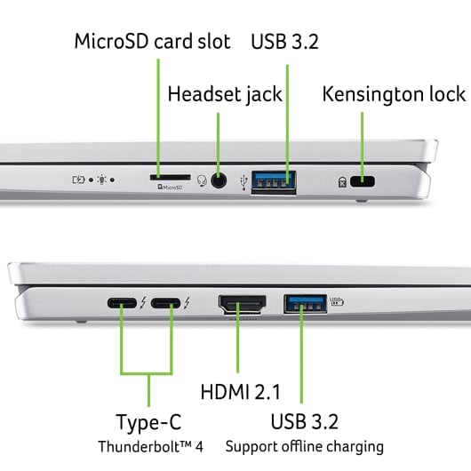 Acer Swift Go 14 Pure Silver (SFG14-73-58YF) (NX.KW0EC.003)