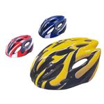 ACRA CSH25L červená/modrá/žlutá cyklistická helma velikost L(58-60cm)