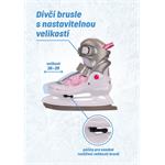 ACRA Dievčenské strečové korčule ACTION veľkosť 26/29
