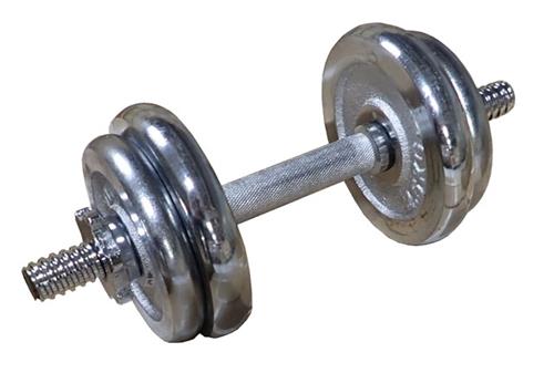 ACRA Nakládací činka jednoruční, chromovaná 10kg 