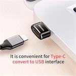 Adaptér Baseus USB samec na USB-C samica 3A, čierny