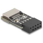 Adaptér Delock USB 2.0 z konektora s kolíkmi na zásuvku na internú zásuvku USB typu E (Key A)