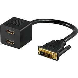 Adapter DVI(24+1) male => 2 x HDMI female