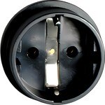 Adaptér IEC C14 samec na SCHUKO CEE 7/3 samica, napätie 230 V, max. prúd 10 A